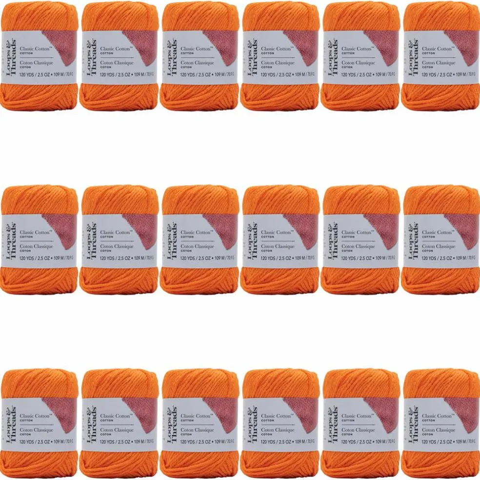 18 Pack: Classic Cotton™ Yarn by Loops & Threads®