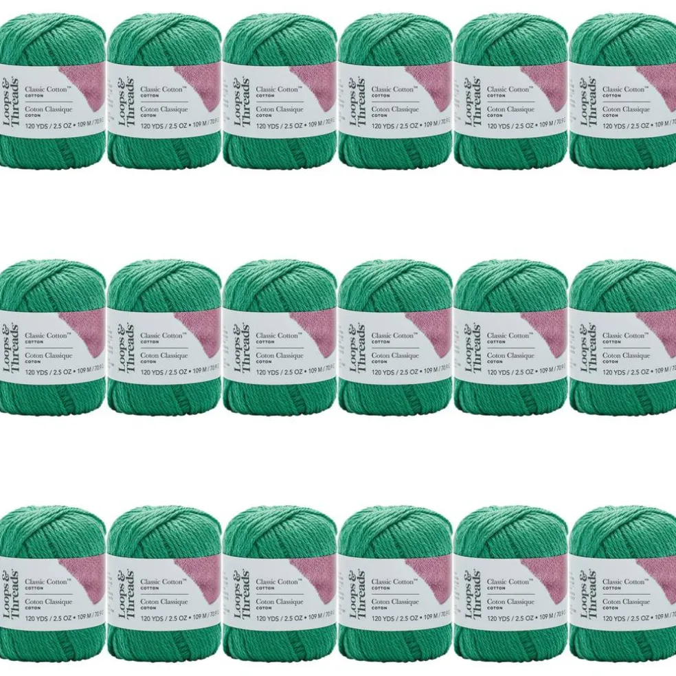 18 Pack: Classic Cotton™ Yarn by Loops & Threads®