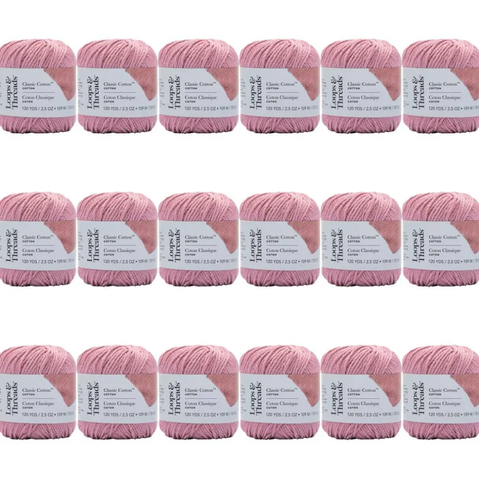 18 Pack: Classic Cotton™ Yarn by Loops & Threads®
