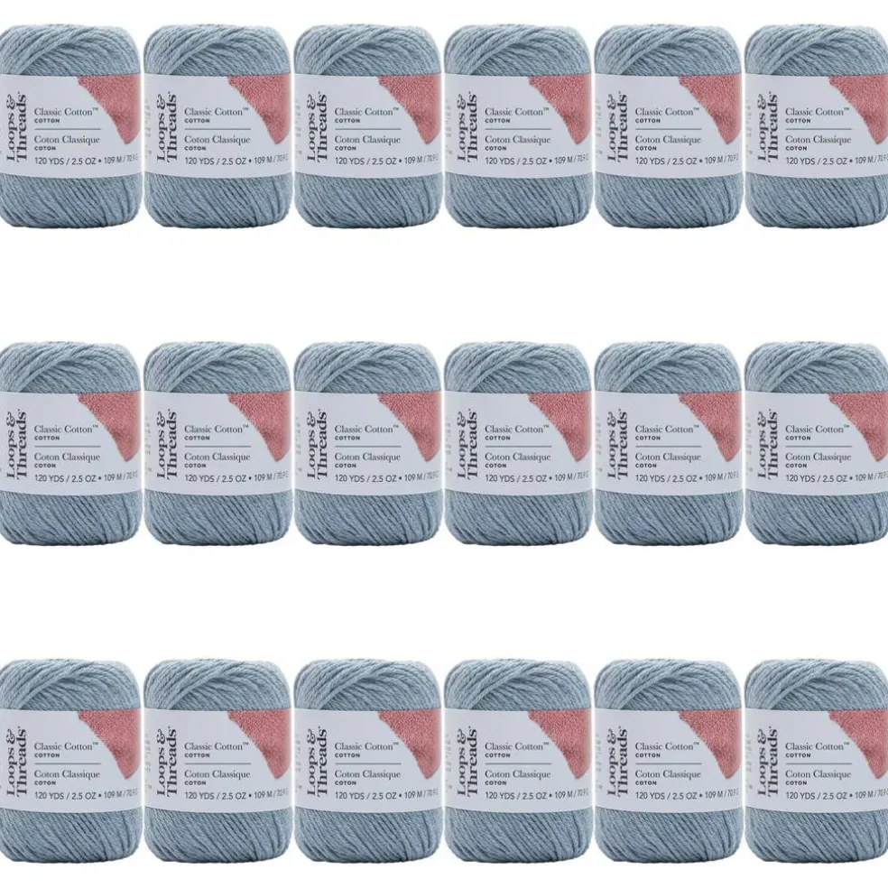 18 Pack: Classic Cotton™ Yarn by Loops & Threads®