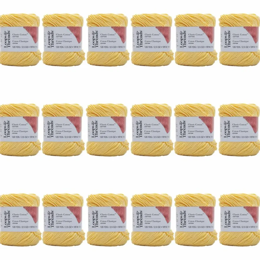 18 Pack: Classic Cotton™ Yarn by Loops & Threads®