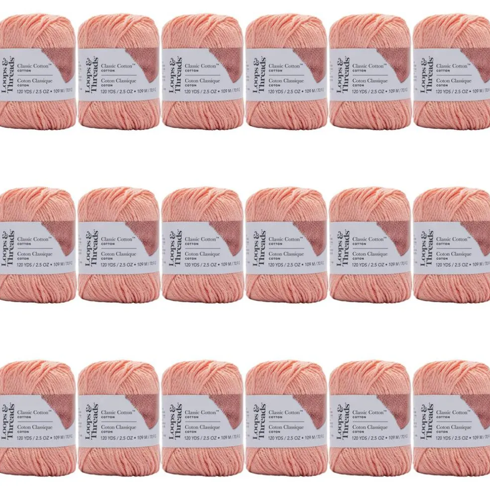 18 Pack: Classic Cotton™ Yarn by Loops & Threads®