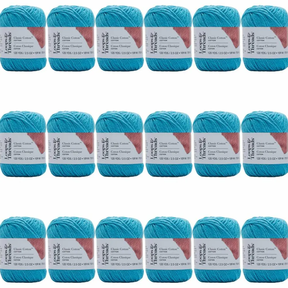 18 Pack: Classic Cotton™ Yarn by Loops & Threads®