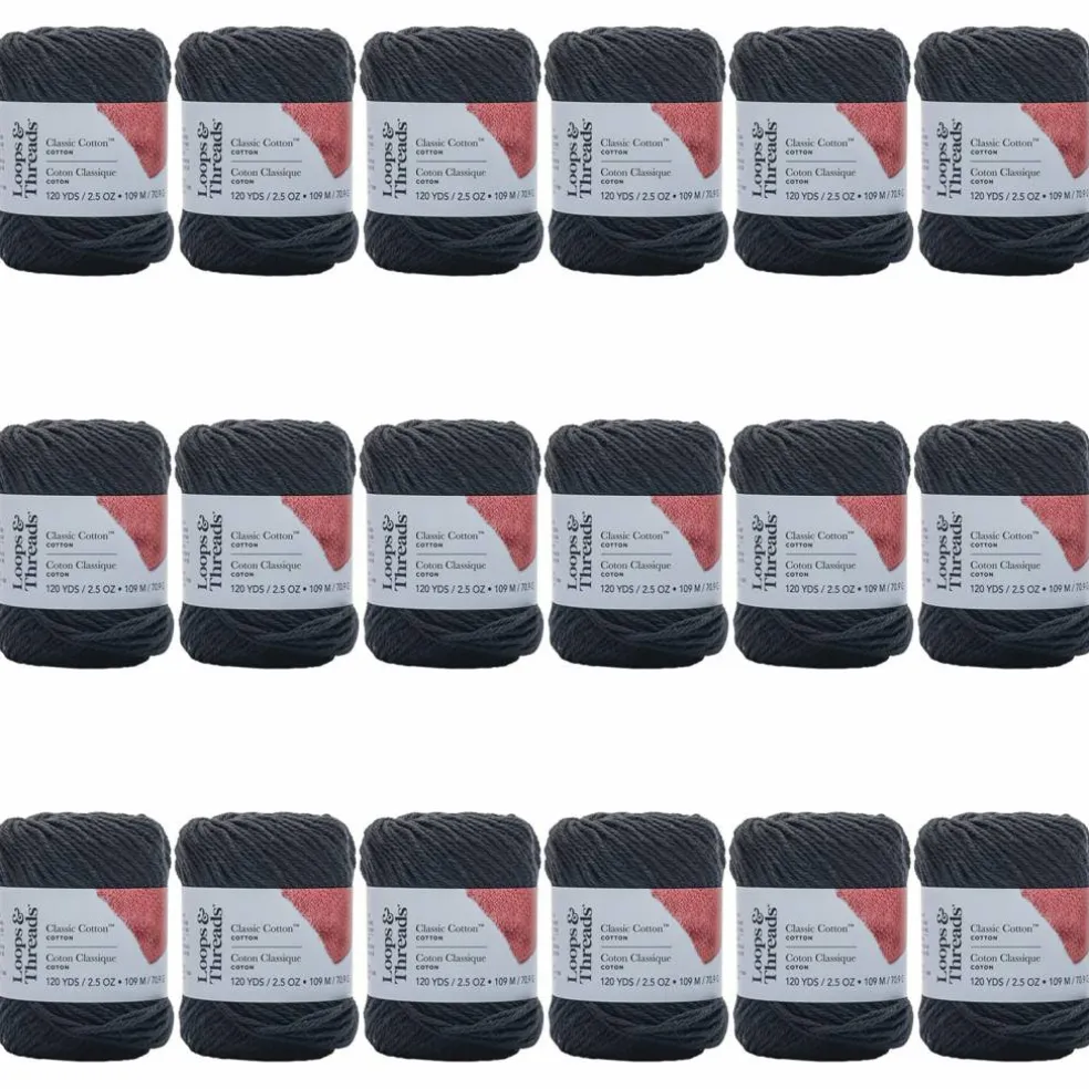 18 Pack: Classic Cotton™ Yarn by Loops & Threads®