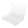 6 Pack: 13.6" Clear 12-Compartment Divided Tray with Lid by Bead Landing™