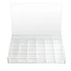 6 Pack: 13.6" Clear 36-Compartment Divided Tray with Lid by Bead Landing™