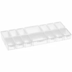 6 Pack: Clear 14-Compartment Flip Top Bead Organizer by Bead Landing™