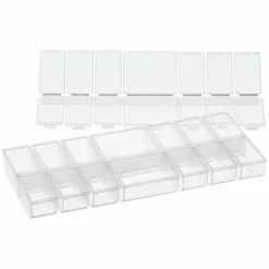 6 Pack: Clear 14-Compartment Flip Top Bead Organizer by Bead Landing™