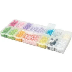 6 Pack: Clear 14-Compartment Flip Top Bead Organizer by Bead Landing™