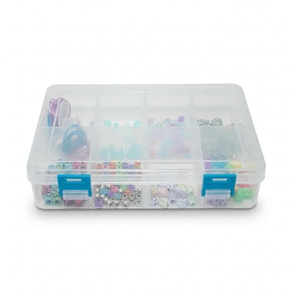 6 Pack: Clear 8-Compartment Storage Box by Bead Landing™