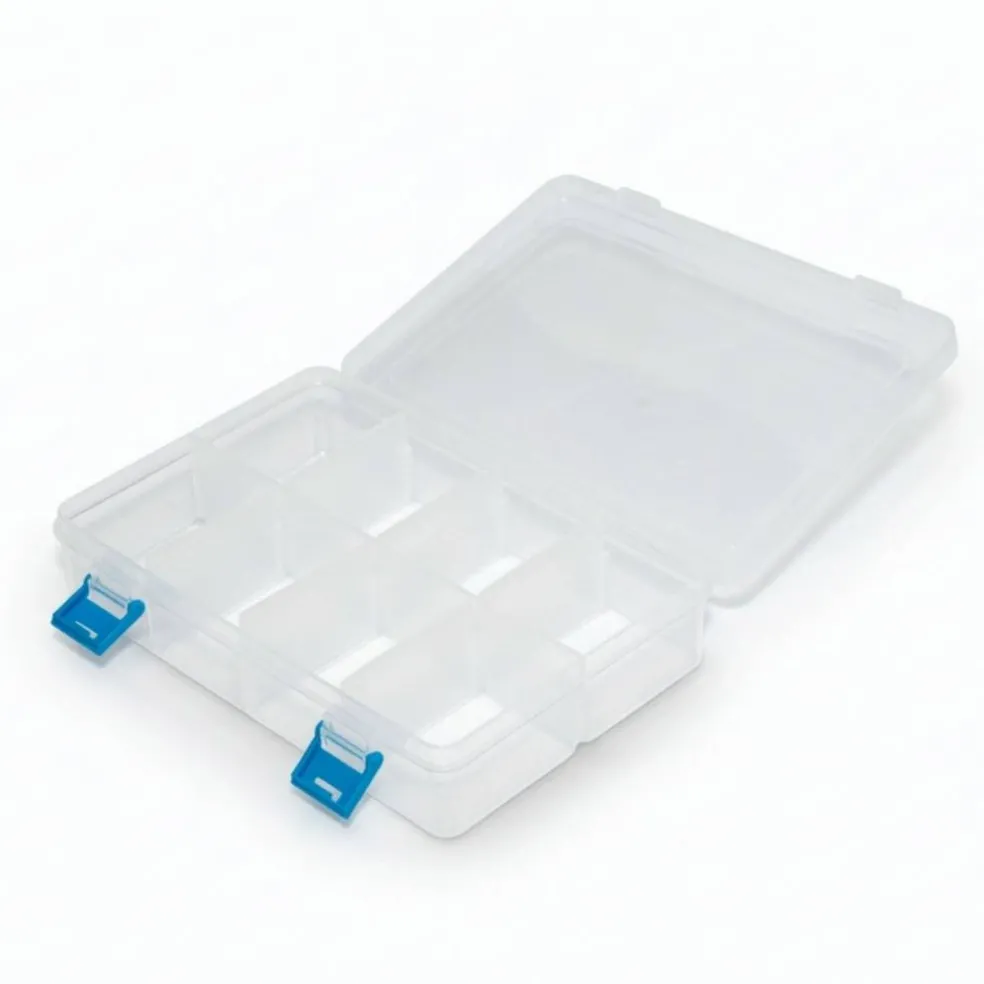 6 Pack: Clear 8-Compartment Storage Box by Bead Landing™