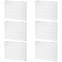 6 Pack: Clear Front Loading Mini Figure Shadow Box with Shelves by Studio Décor®