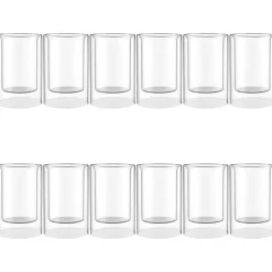 12 Pack: 6" Clear Glass Cylinder Candle Holder by Ashland®