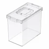 8 Pack: Clear Letter File Storage Case with Top Handle by Simply Tidy®