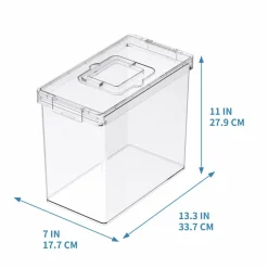 8 Pack: Clear Letter File Storage Case with Top Handle by Simply Tidy®