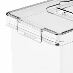 8 Pack: Clear Letter File Storage Case with Top Handle by Simply Tidy®