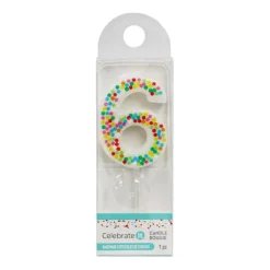 12 Pack: Confetti Number Birthday Candle by Celebrate It™