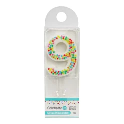 12 Pack: Confetti Number Birthday Candle by Celebrate It™