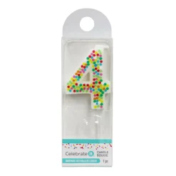 12 Pack: Confetti Number Birthday Candle by Celebrate It™