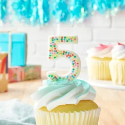 12 Pack: Confetti Number Birthday Candle by Celebrate It™