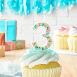12 Pack: Confetti Number Birthday Candle by Celebrate It™
