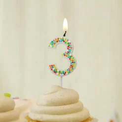 12 Pack: Confetti Number Birthday Candle by Celebrate It™