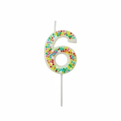 12 Pack: Confetti Number Birthday Candle by Celebrate It™