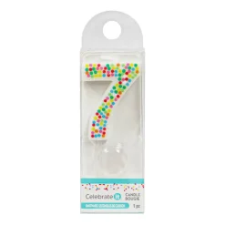 12 Pack: Confetti Number Birthday Candle by Celebrate It™