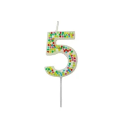 12 Pack: Confetti Number Birthday Candle by Celebrate It™