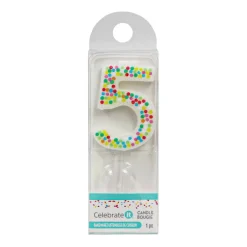 12 Pack: Confetti Number Birthday Candle by Celebrate It™