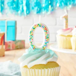 12 Pack: Confetti Number Birthday Candle by Celebrate It™