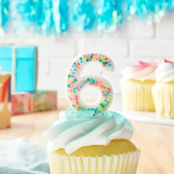 12 Pack: Confetti Number Birthday Candle by Celebrate It™