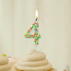 12 Pack: Confetti Number Birthday Candle by Celebrate It™