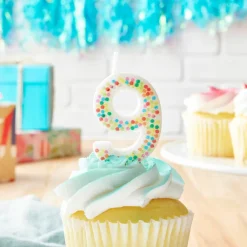 12 Pack: Confetti Number Birthday Candle by Celebrate It™