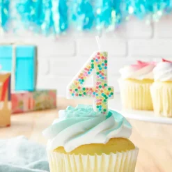 12 Pack: Confetti Number Birthday Candle by Celebrate It™