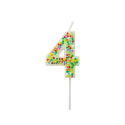 12 Pack: Confetti Number Birthday Candle by Celebrate It™