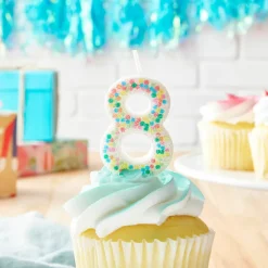 12 Pack: Confetti Number Birthday Candle by Celebrate It™
