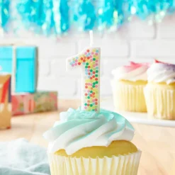 12 Pack: Confetti Number Birthday Candle by Celebrate It™