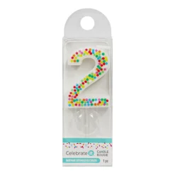 12 Pack: Confetti Number Birthday Candle by Celebrate It™