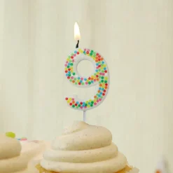 12 Pack: Confetti Number Birthday Candle by Celebrate It™