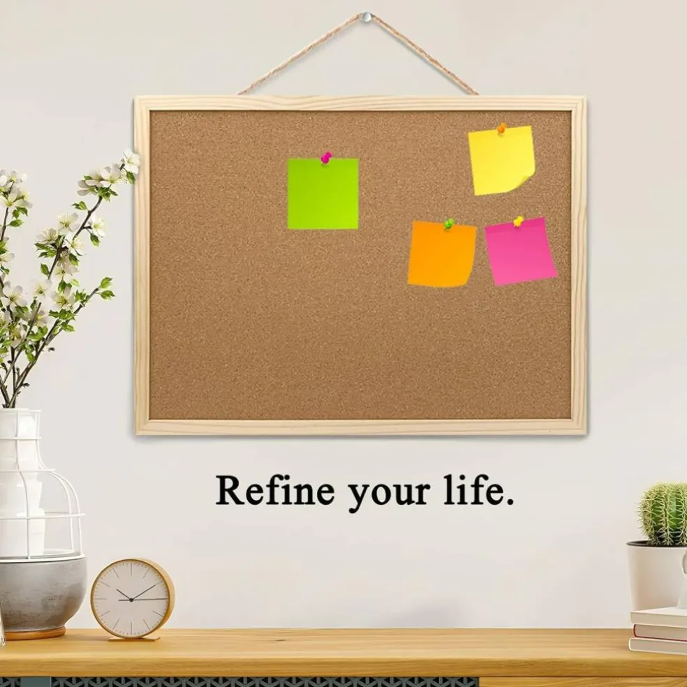 2 Pack Cork Board Bulletin Board (Brown) 15.7" x 11.81"
