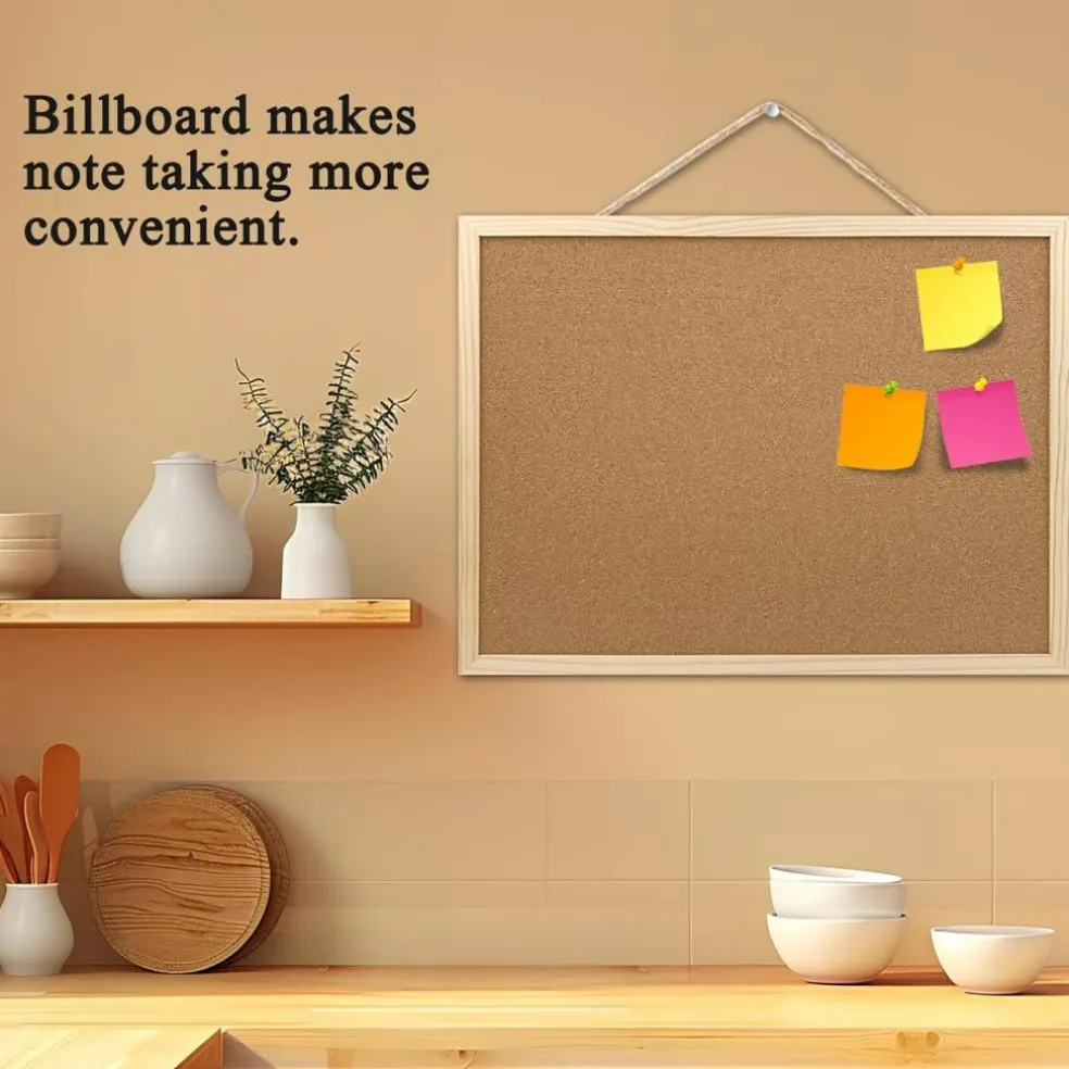 2 Pack Cork Board Bulletin Board (Brown) 15.7" x 11.81"