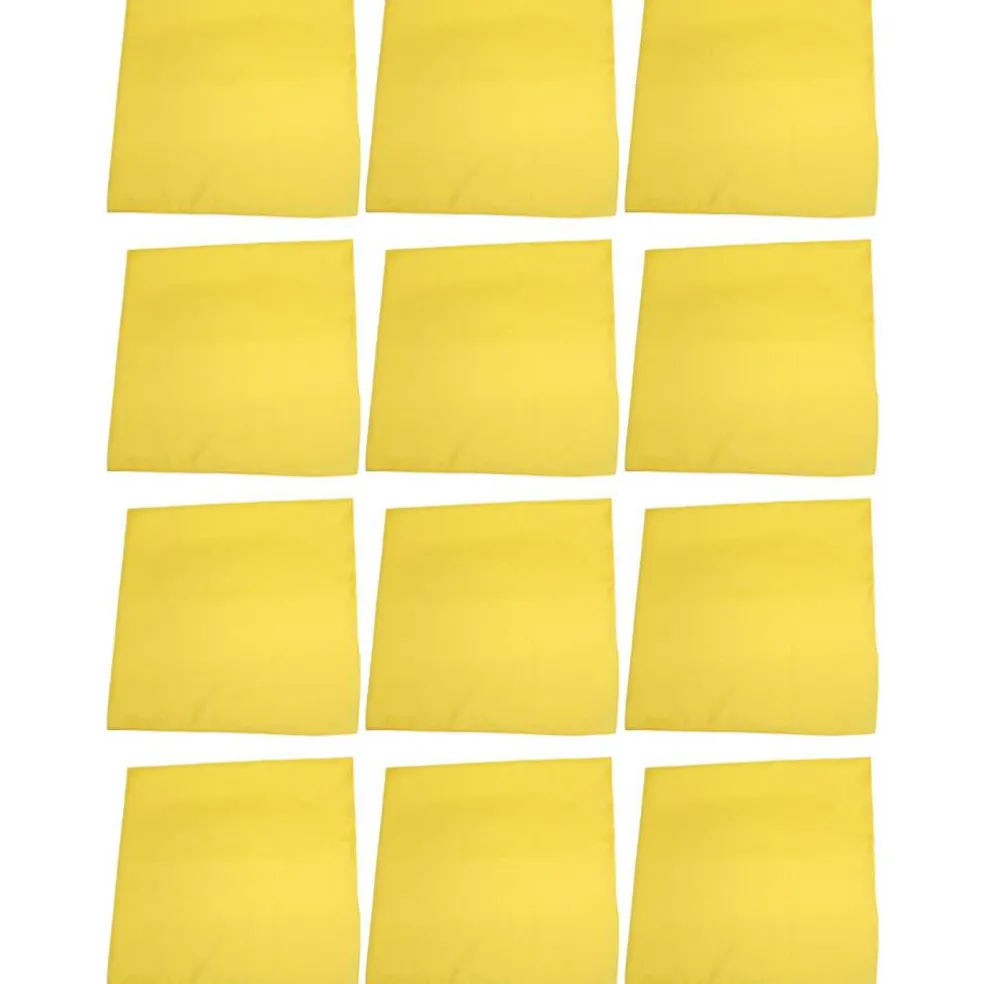 12 Pack Cotton Bandanas in Plain Colors for Crafts, Costumes, Workwear