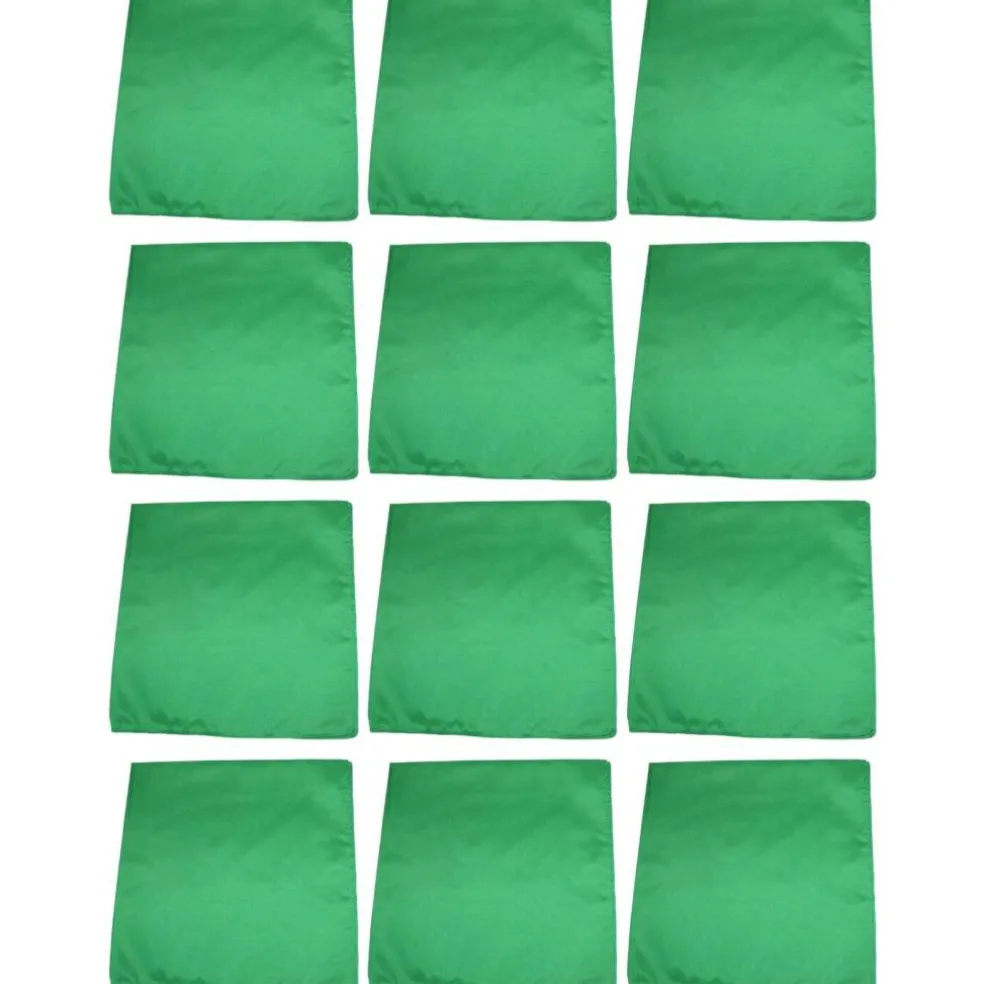12 Pack Cotton Bandanas in Plain Colors for Crafts, Costumes, Workwear
