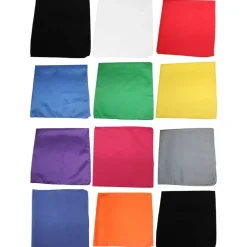 12 Pack Cotton Bandanas in Plain Colors for Crafts, Costumes, Workwear