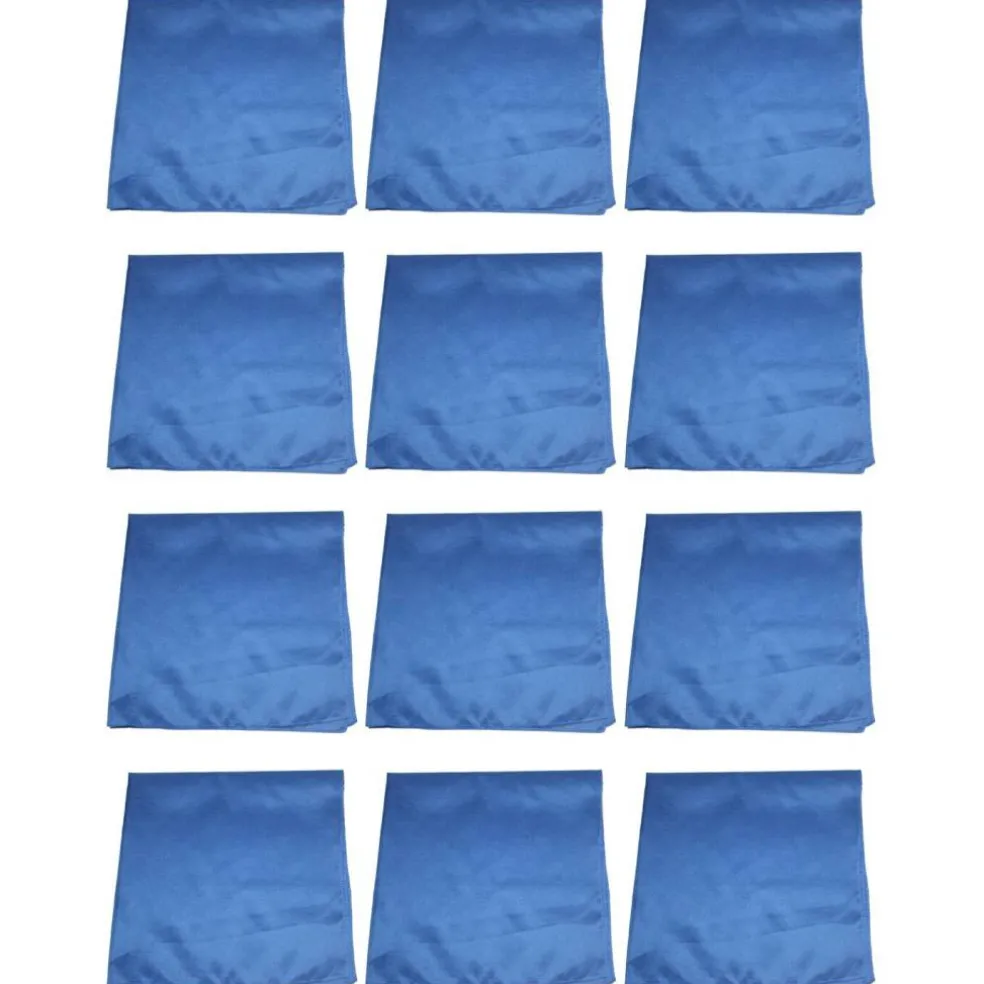 12 Pack Cotton Bandanas in Plain Colors for Crafts, Costumes, Workwear