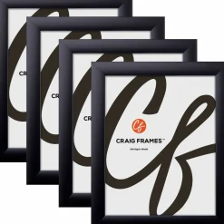 4 Pack Craig Frames Contemporary Gallery Black Picture Frame