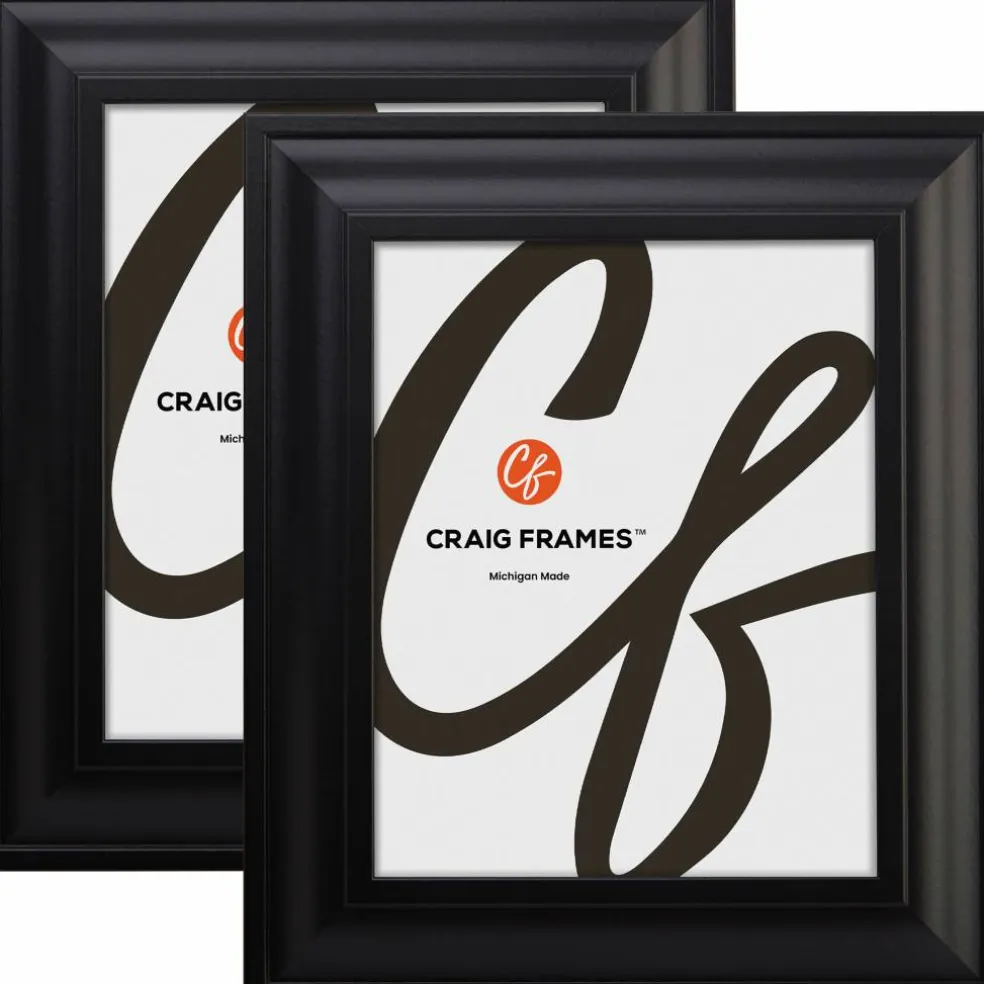 2 Pack Craig Frames Upscale Satin Black Picture Frame