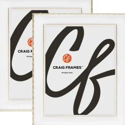 2 Pack Craig Frames Victoria White and Gold Picture Frame
