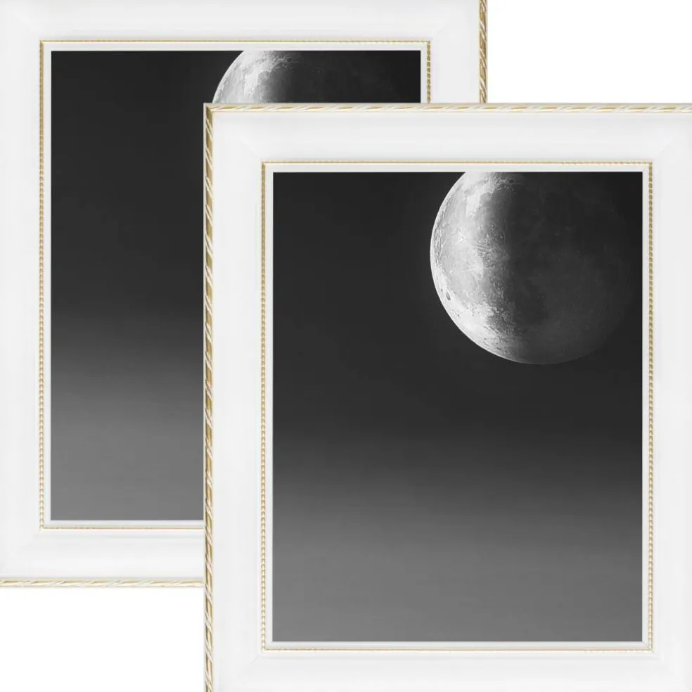 2 Pack Craig Frames Victoria White and Gold Picture Frame